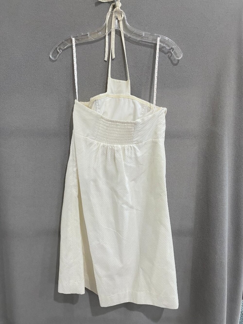 Lilly Pulitzer White Halter Dress Size 6 Embellished Beaded Neckline Cotton - Picture 4 of 9